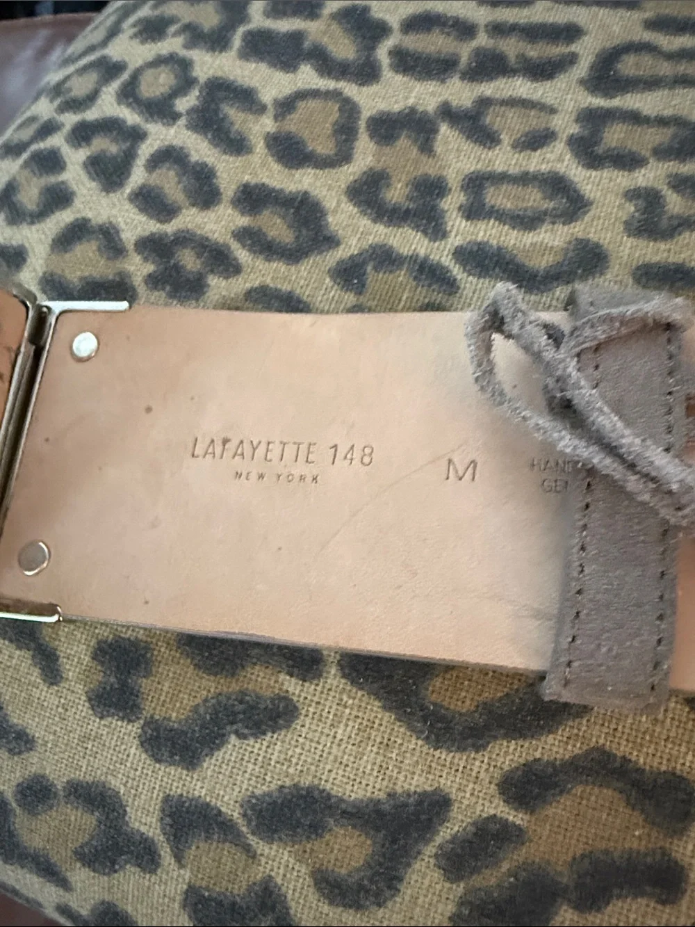 Wide Leather Belt - Lafayette 148. Size Medium